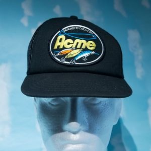 ⭐️2/$10 Vintage Acme Lures Patch Trucker Hat